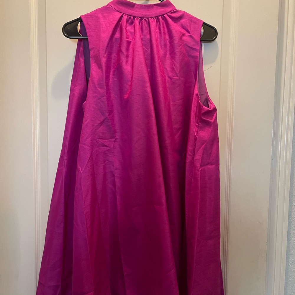 NWT Size Large Vibrant Pink Women’s Beautiful Bow In the Back Dress.